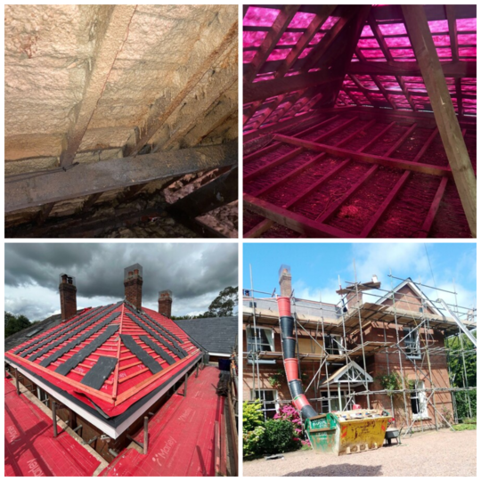Spray foam removal completed — rafters clear and mortgage-ready