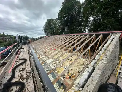 Loft before spray foam removal