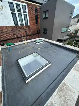 Warm flat roof — Flat Roofing project in Farnham, Surrey