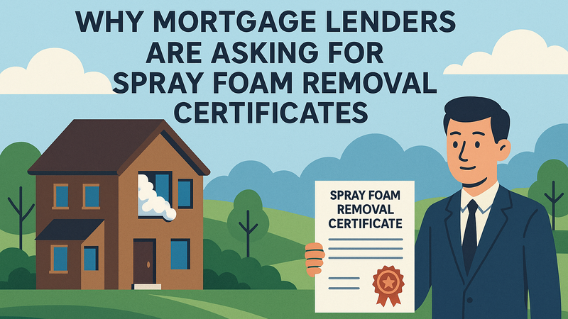 Why Mortgage Lenders Are Asking for Spray Foam Removal Certificates