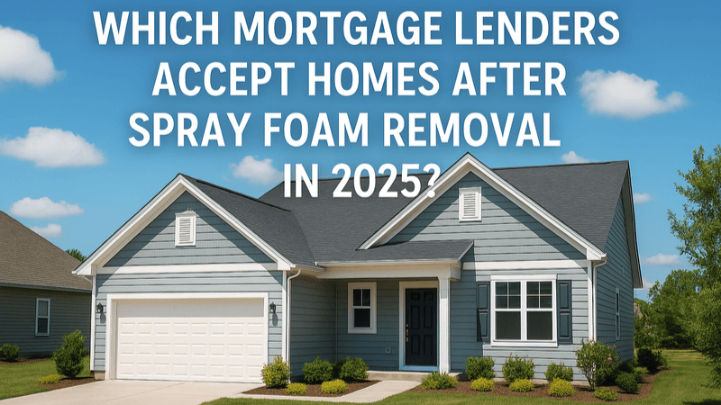 Which Mortgage Lenders Accept Homes After Spray Foam Removal in 2025?