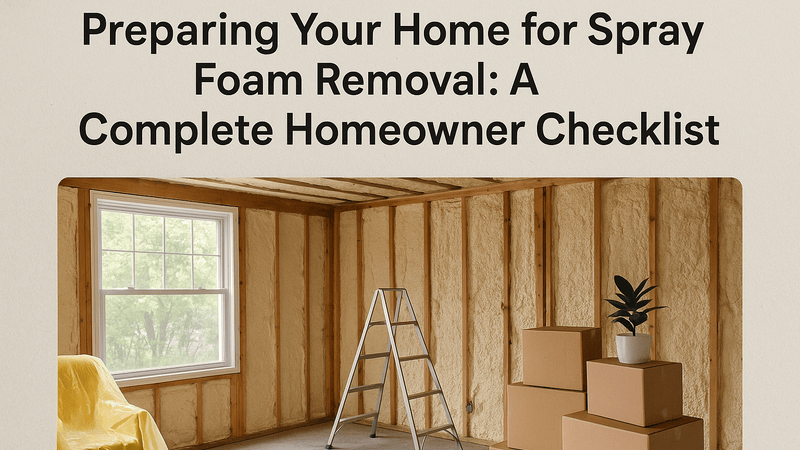 Preparing Your Home for Spray Foam Removal: A Complete Homeowner Checklist