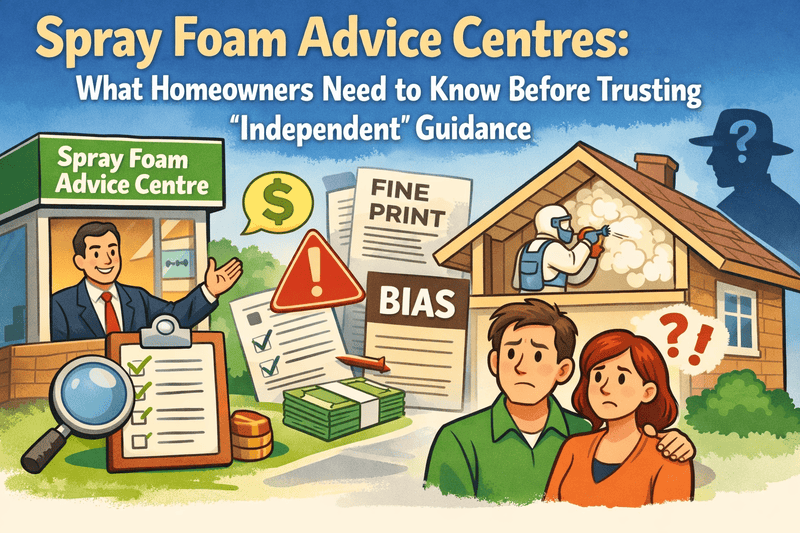Spray Foam Advice Centres: What Homeowners Need to Know Before Trusting “Independent” Guidance