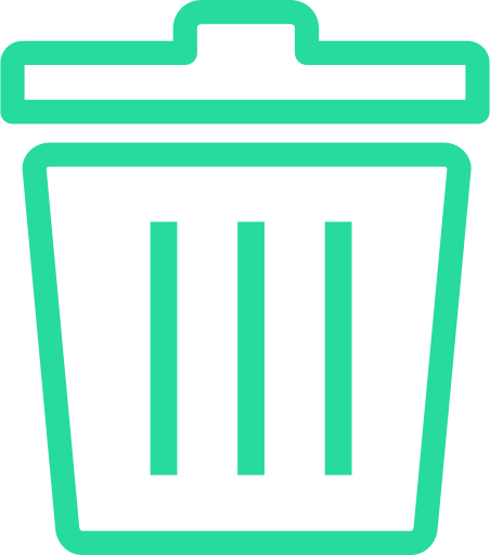 recycle bin line icon