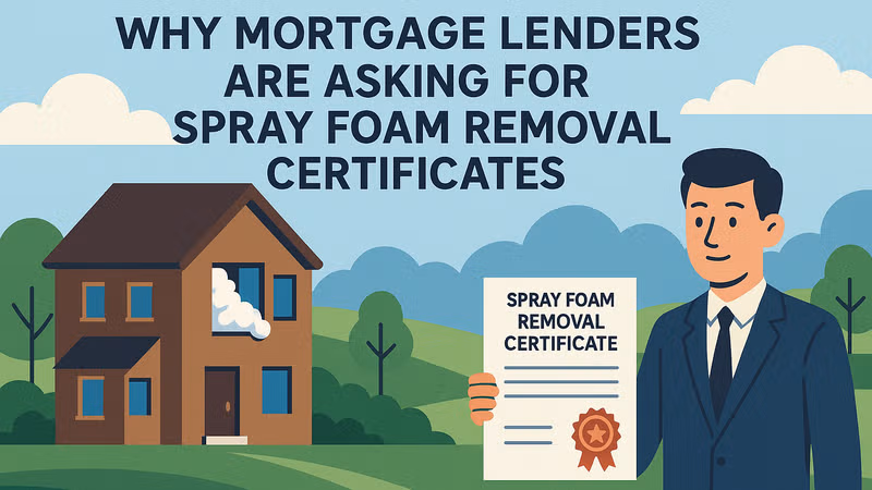 Why Mortgage Lenders Are Asking for Spray Foam Removal Certificates