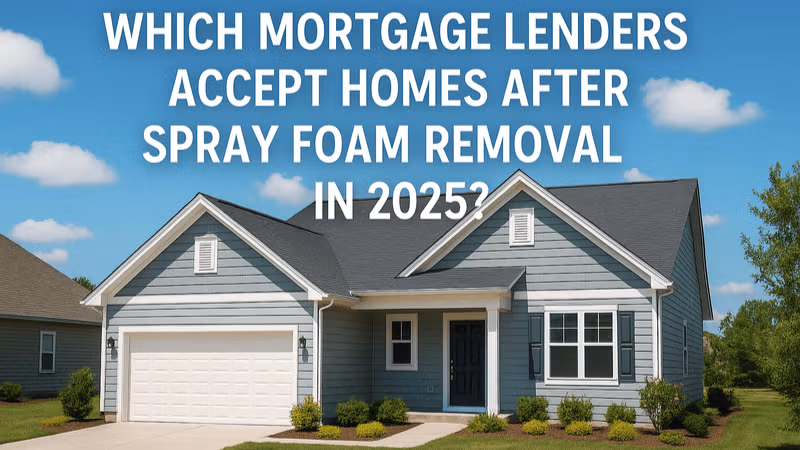 Which Mortgage Lenders Accept Homes After Spray Foam Removal in 2026?