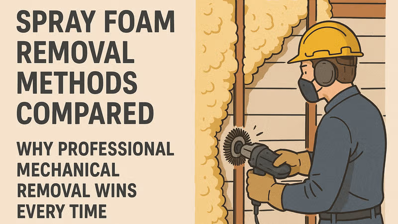 Spray Foam Removal Methods Compared