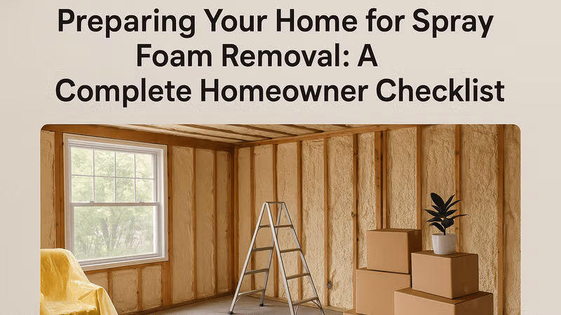 Preparing Your Home for Spray Foam Removal: A Complete Homeowner Checklist