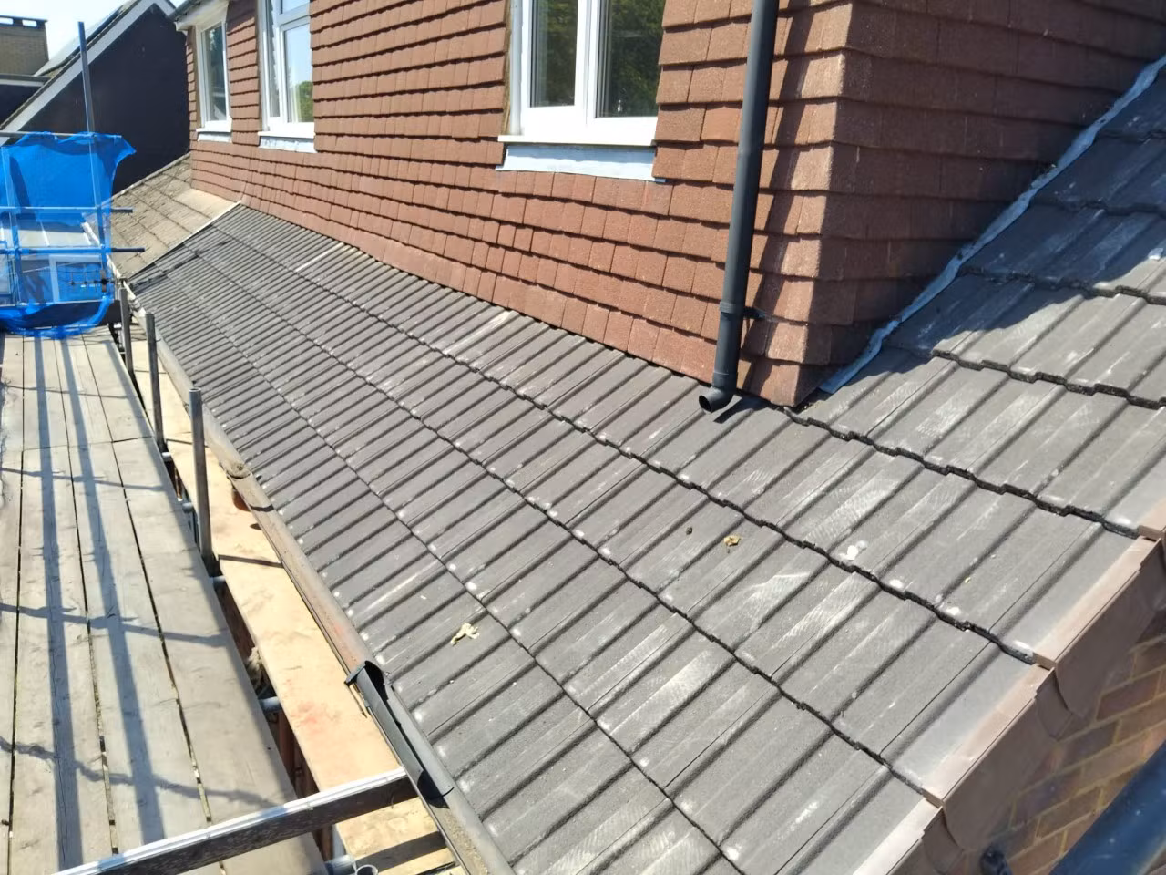New roof tiles fitted below the dormer